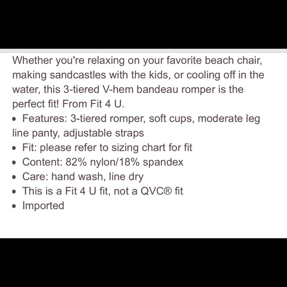 2 tiered Fit 4U romper/ bathing suit - Picture 7 of 8